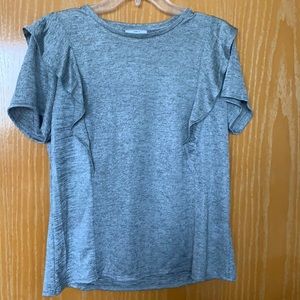 EUC barIII silver/light grey top